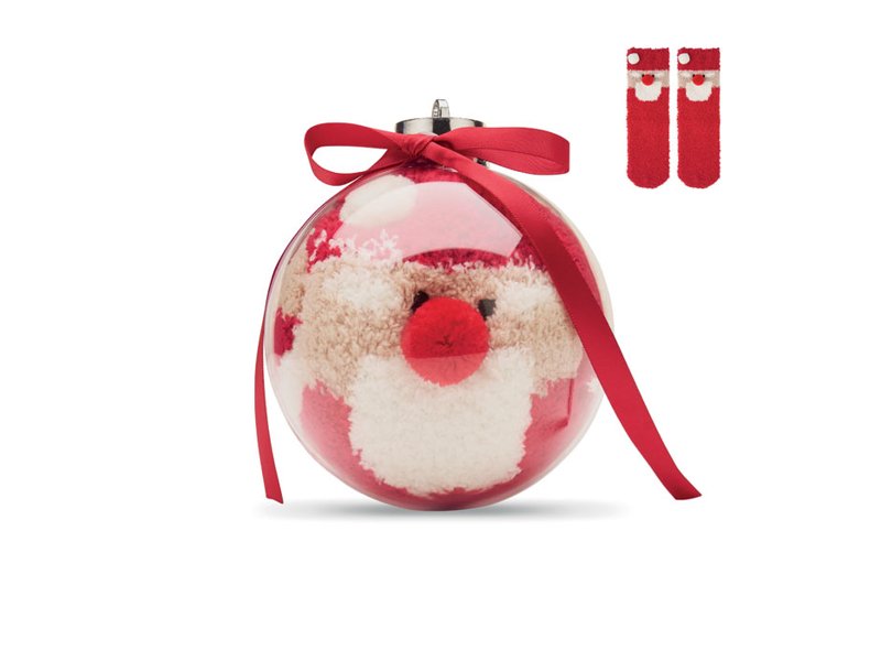 Kerstman sokken balornament SNUG M