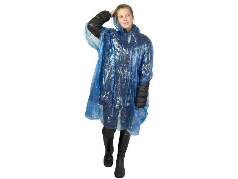 Ontdek de Mayan wegwerp poncho, gemaakt van gerecycled plastic | Totziens Promotions