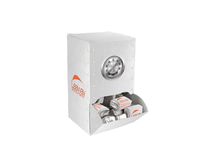 Display box met blokjes pepermunt