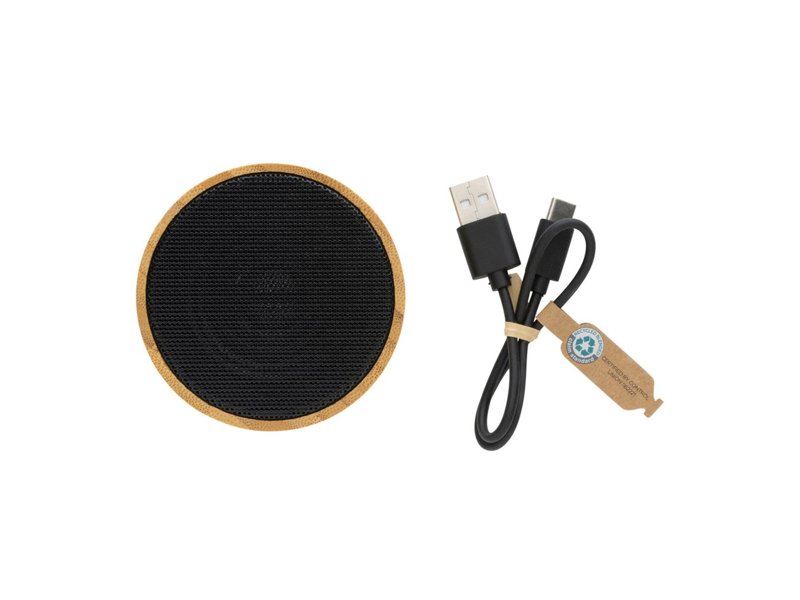 RCS gereycled plastic en bamboe 3W draadloze luidspreker RCS gereycled plastic en bamboe 3W draadloze luidspreker