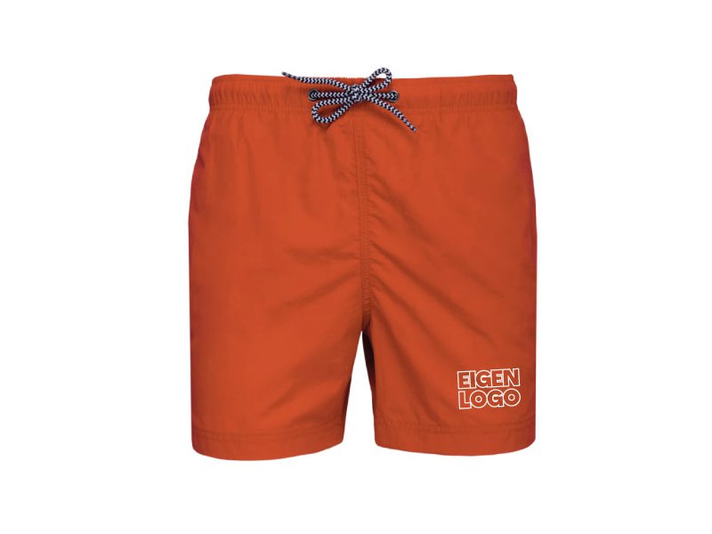 Oranje zwembroeken met logo