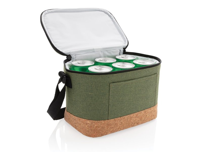 Duo tone koeltas met kurkdetail Duo tone koeltas met kurkdetail