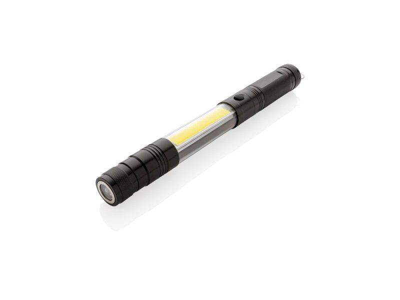 Uitschuifbare zaklamp met COB