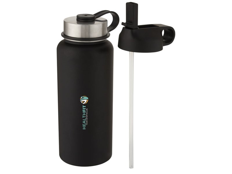 Supra 1 liter koper vacuüm geïsoleerde drinkfles met 2 deksels Supra 1 liter koper vacuüm geïsoleerde drinkfles met 2 deksels