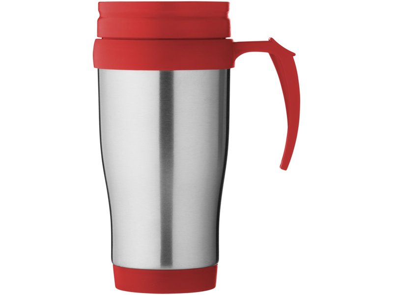 Handige thermosbeker met handvat, snel met eigen logo leverbaar Handige thermosbeker met handvat, snel met eigen logo leverbaar