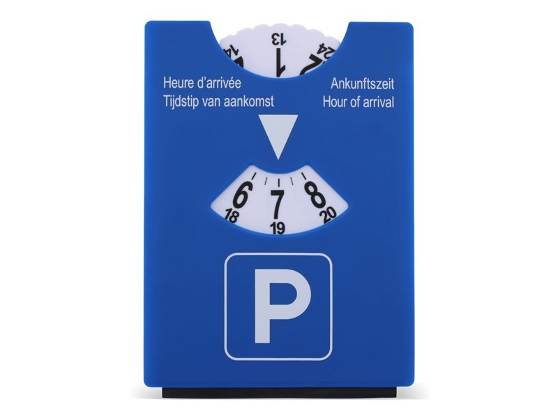 Parkeerschijf ijskrabber blauw groen
