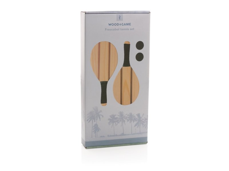 Houten frescobol tennis set