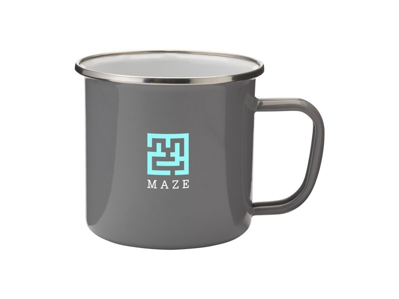 Retro Silver Emaille Mug mok
