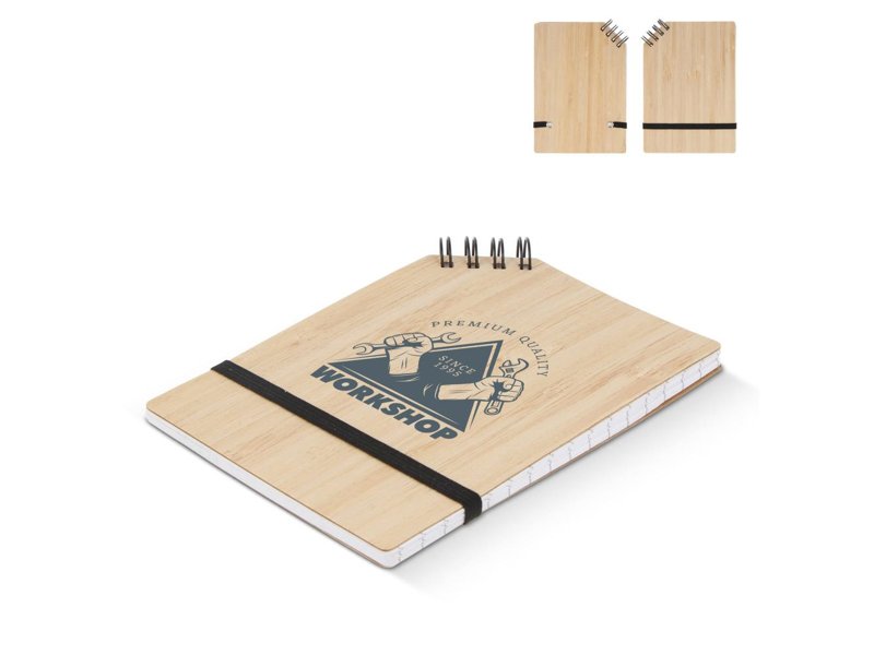 Notitieboek bamboe hoekgebonden A6 Notitieboek bamboe hoekgebonden A6