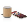 Bamboe en fabric 3W draadloze speaker Bamboe en fabric 3W draadloze speaker
