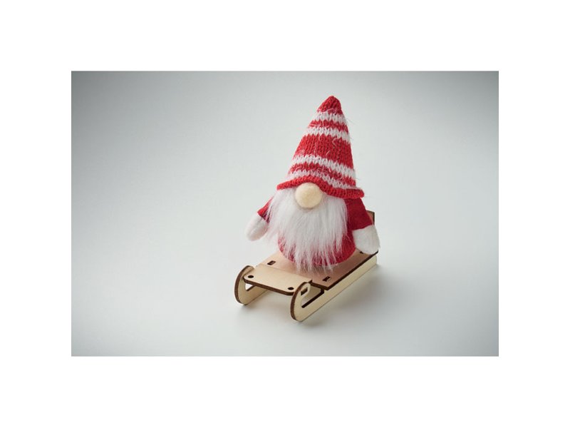Kabouter op houten slee FROSTY