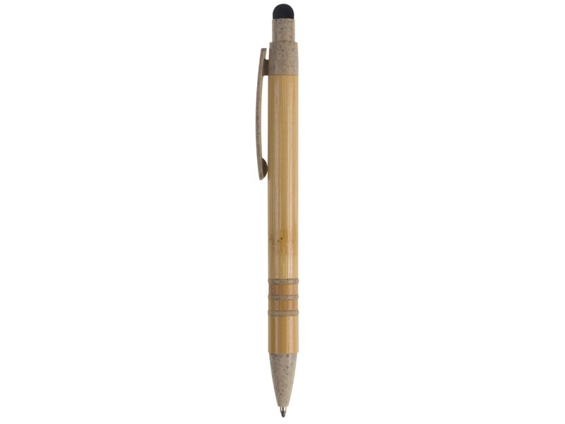 Balpen bamboe en tarwestro met stylus Balpen bamboe en tarwestro met stylus