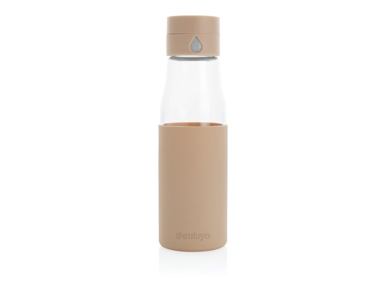 Ukiyo glazen hydratatie-trackingfles met sleeve Ukiyo glazen hydratatie-trackingfles met sleeve