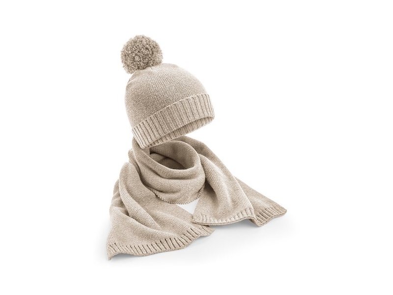 Beechfield - Knitted Scarf and Beanie Gift Set Beechfield - Knitted Scarf and Beanie Gift Set