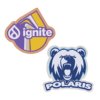 Badges met laser rand Badges met laser rand