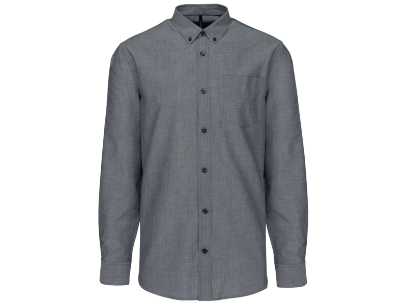 Kariban Heren oxford overhemd lange mouwen