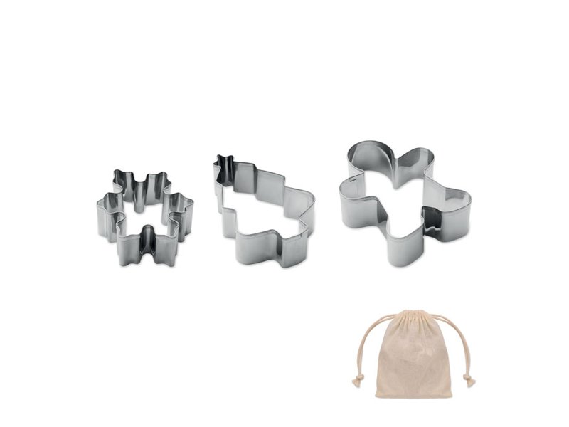 Set kerstkoekjes-uitstekers