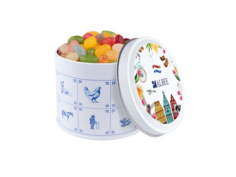 Delftsblauw blik snoep