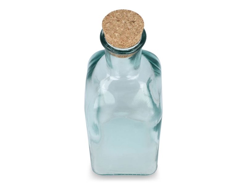 InSideOut Vierkante Gerecycled glas Waterfles ReuuZ met kurkstop 500ml InSideOut Vierkante Gerecycled glas Waterfles ReuuZ met kurkstop 500ml