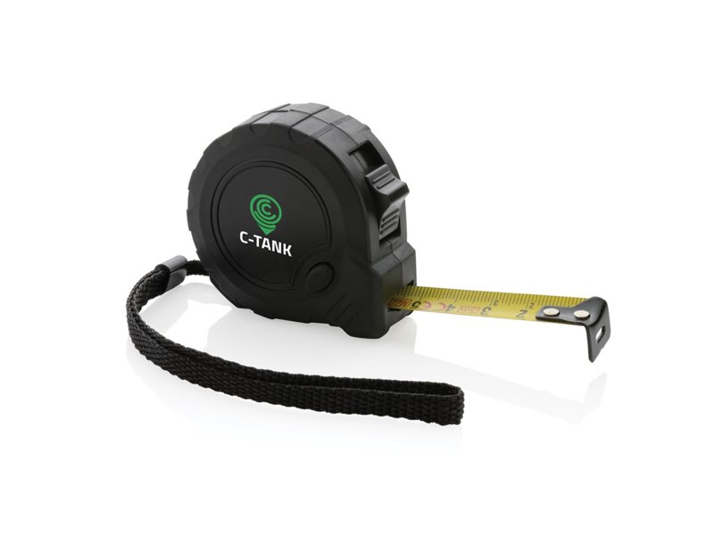 RCS gerecycled plastic 3M/16 mm rolmaat met stopknop RCS gerecycled plastic 3M/16 mm rolmaat met stopknop
