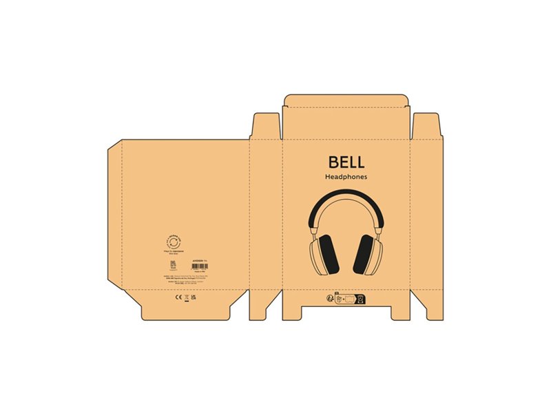 Bell hoofdtelefoon gerecycled ABS 500 mAh Bell hoofdtelefoon gerecycled ABS 500 mAh