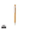 Bamboe pen met tarwestro clip Bamboe pen met tarwestro clip