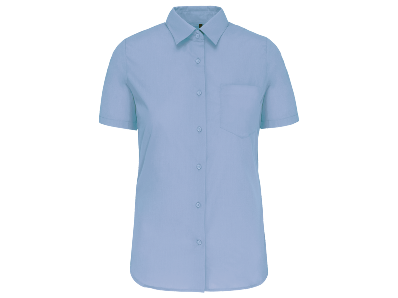 Kariban Dames Poplin Blouse Korte Mouwen