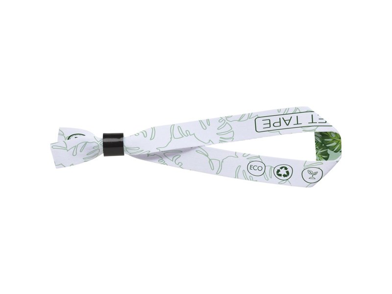 El polsband RPET 2 zijden sublimatie met kunststof sluiting