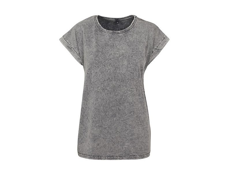 Build Your Brand - Ladies´ Acid Washed Extended Shoulder Tee Build Your Brand - Ladies´ Acid Washed Extended Shoulder Tee