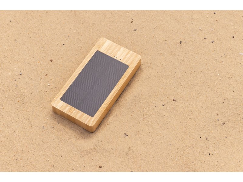 Sunwick 10.000 mAh bamboe solar powerbank
