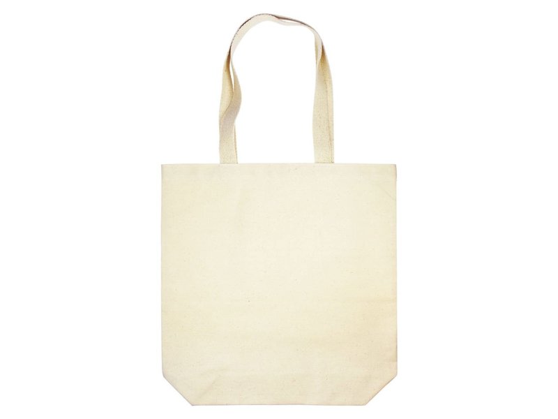 Katoenen tas met lange hengsels en bodem Katoenen tas met lange hengsels en bodem