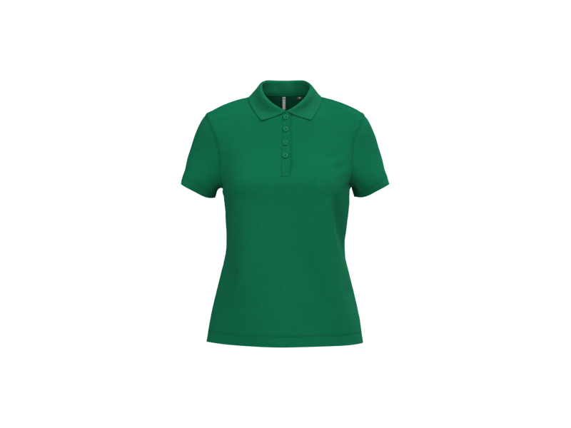 Kariban Piqué-damespolo korte mouwen