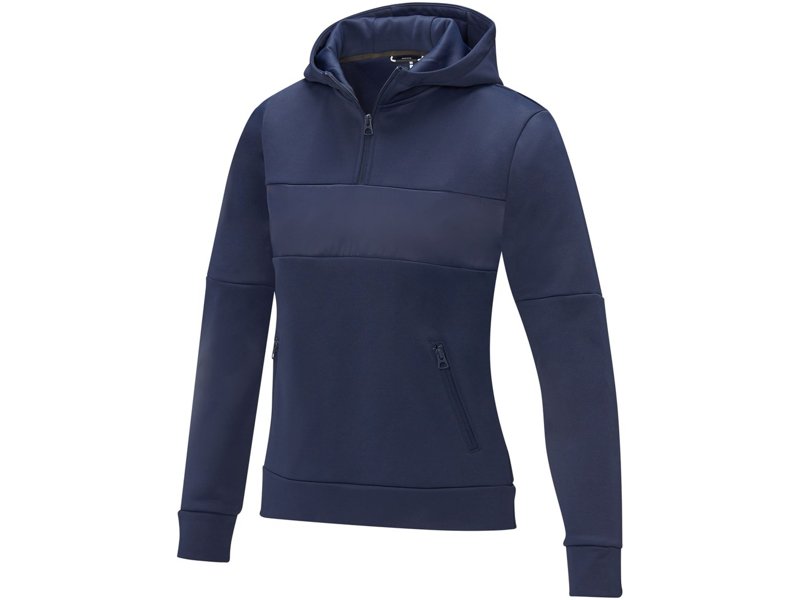 Sayan anorak dames sweater met halve rits en capuchon