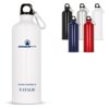 Waterfles aluminium met karabijnhaak 750ml