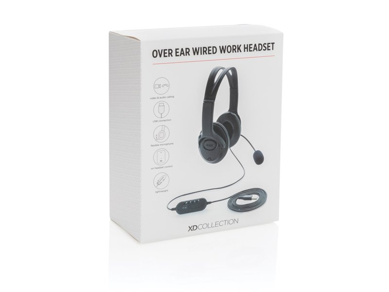 Over ear werk hoofdtelefoon met kabel Over ear werk hoofdtelefoon met kabel