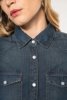 Kariban Dames denim blouse lange mouwen Kariban Dames denim blouse lange mouwen