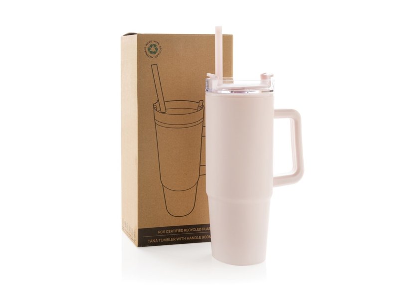 Tana Gerecyclede Plastic Tumbler met Handvat 900 ml - Duurzame Drinkfles | Totziens Promotions Tana Gerecyclede Plastic Tumbler met Handvat 900 ml - Duurzame Drinkfles | Totziens Promotions