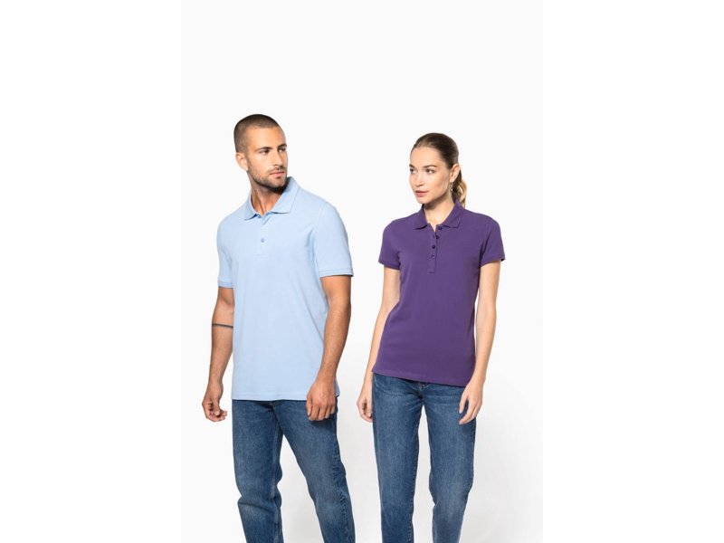 Kariban Piqué-damespolo korte mouwen