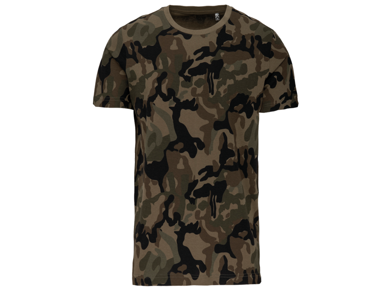 Kariban T-shirt camo korte mouwen