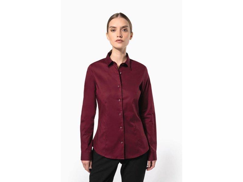 Kariban Dames stretch blouse lange mouwen Kariban Dames stretch blouse lange mouwen