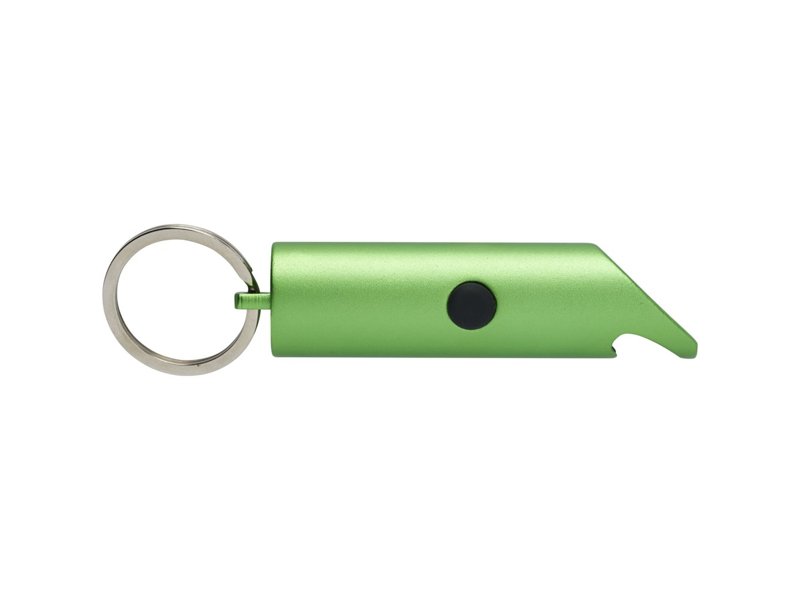 Flare led-lamp en flesopener van gerecycled aluminium met sleutelhanger
