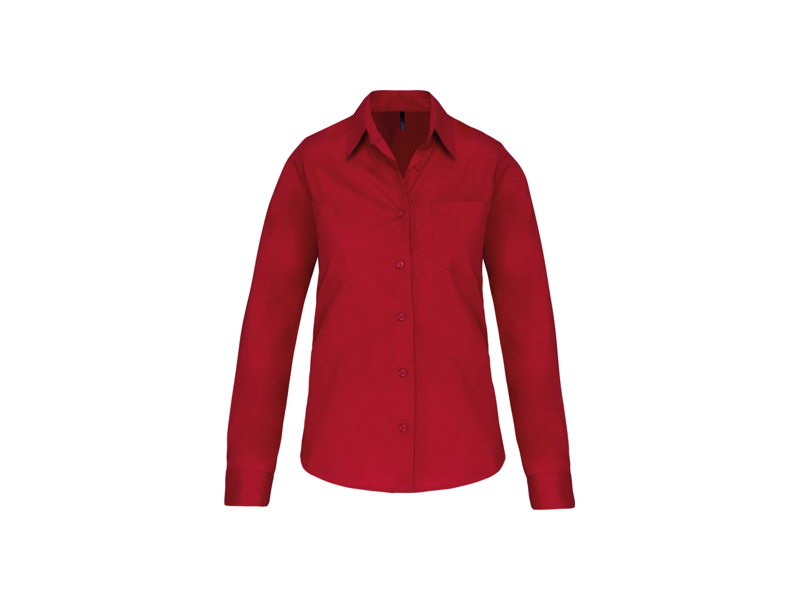 Kariban Dames poplin blouse lange mouwen