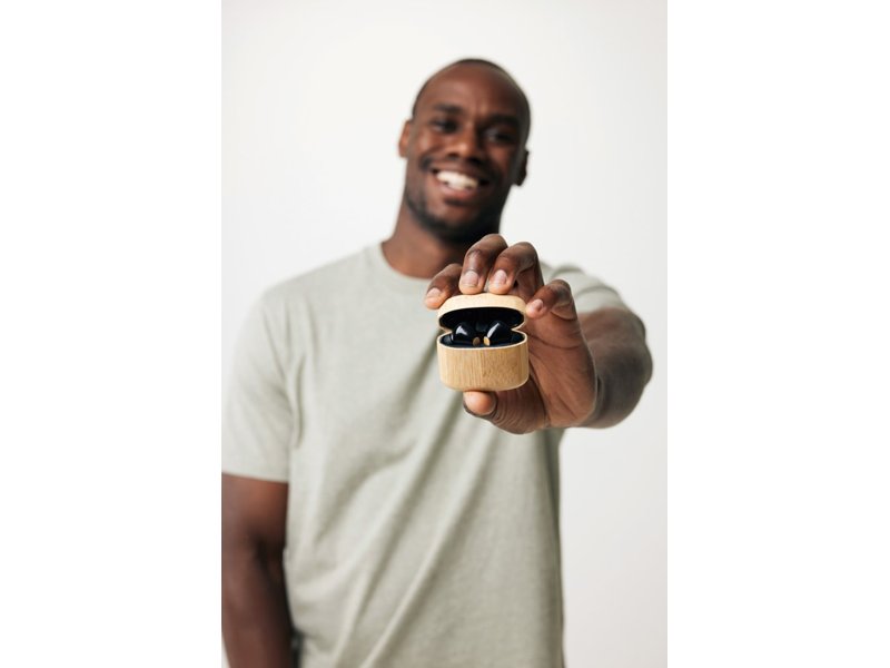 Gerecycled plastic & bamboe TWS-oordoppen