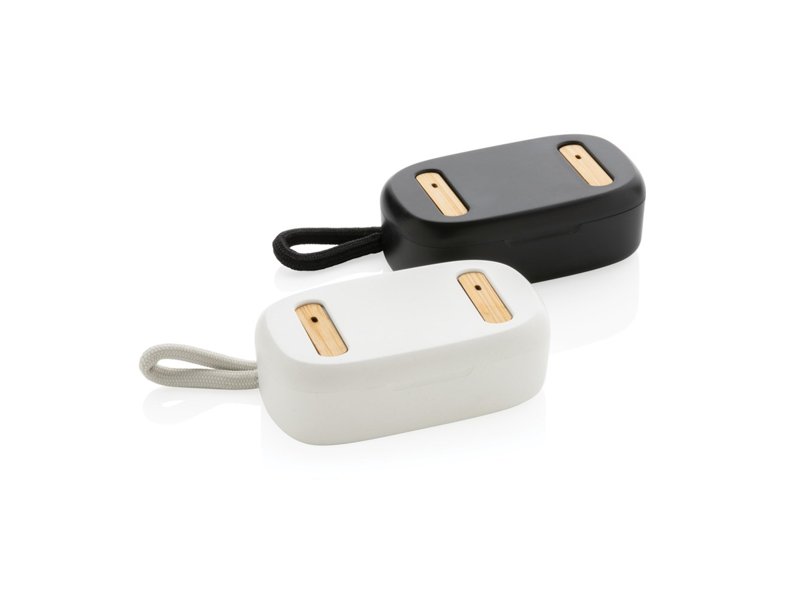 Gerecycled plastic & bamboe TWS oordopjes Gerecycled plastic & bamboe TWS oordopjes