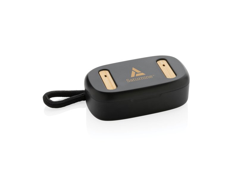 Gerecycled plastic & bamboe TWS oordopjes Gerecycled plastic & bamboe TWS oordopjes