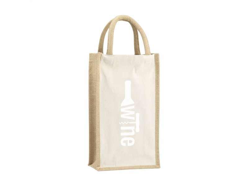 Jute Canvas Double Wine Bag wijntas
