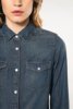 Kariban Dames denim blouse lange mouwen Kariban Dames denim blouse lange mouwen