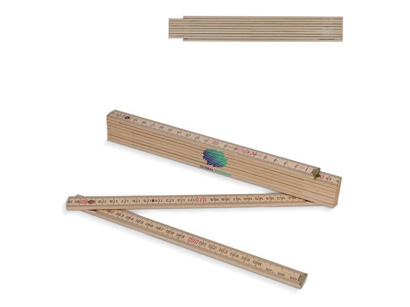 Duimstok hout 2m premium natuurlijk Duimstok hout 2m premium natuurlijk