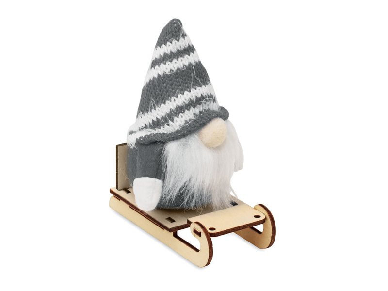 Kabouter op houten slee FROSTY