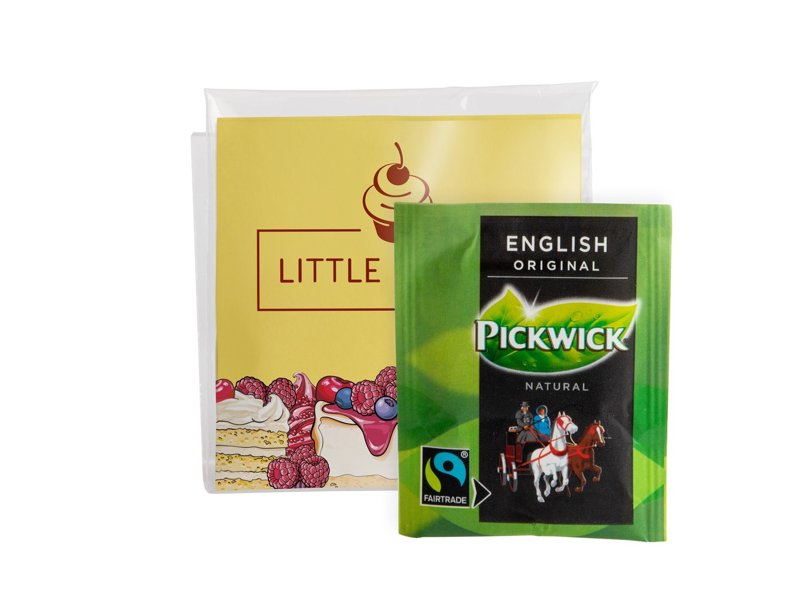 Transparant gevuld zakje snoep